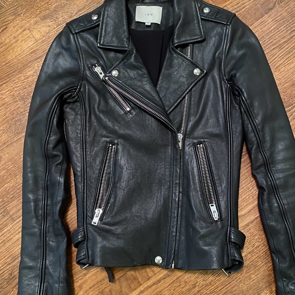 IRO Black Leather Jacket